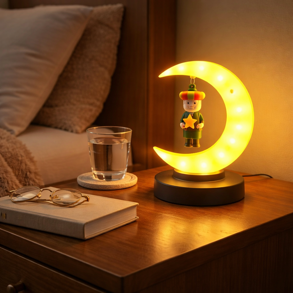 Led light crescent moon