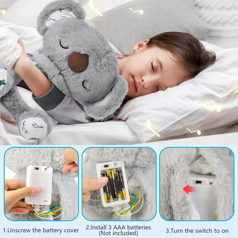 Breathing koala plush toy