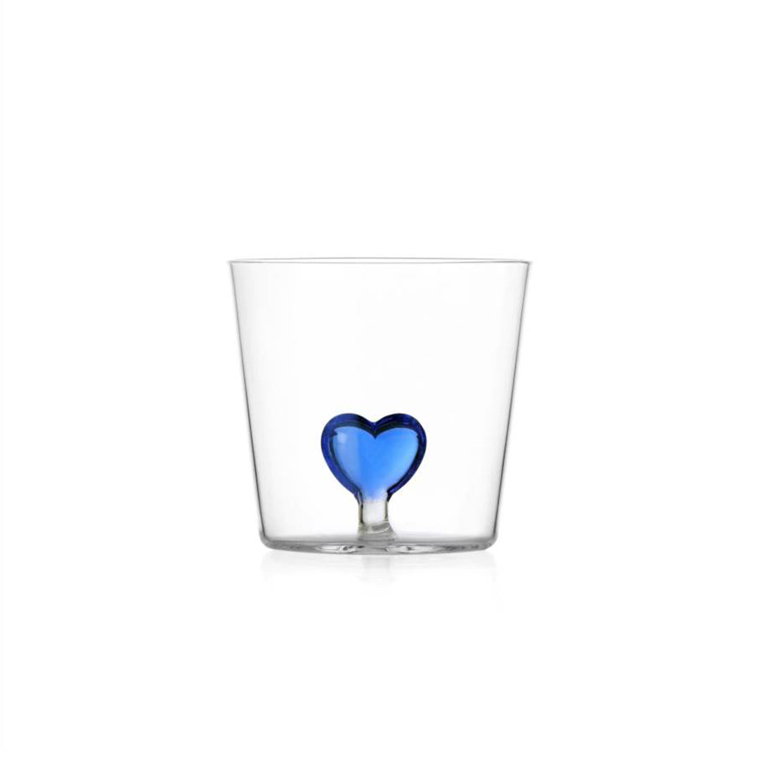Heart glass cup