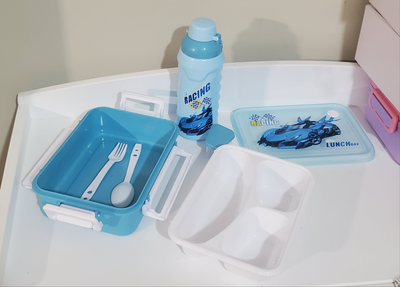 Lunch box and bottle set