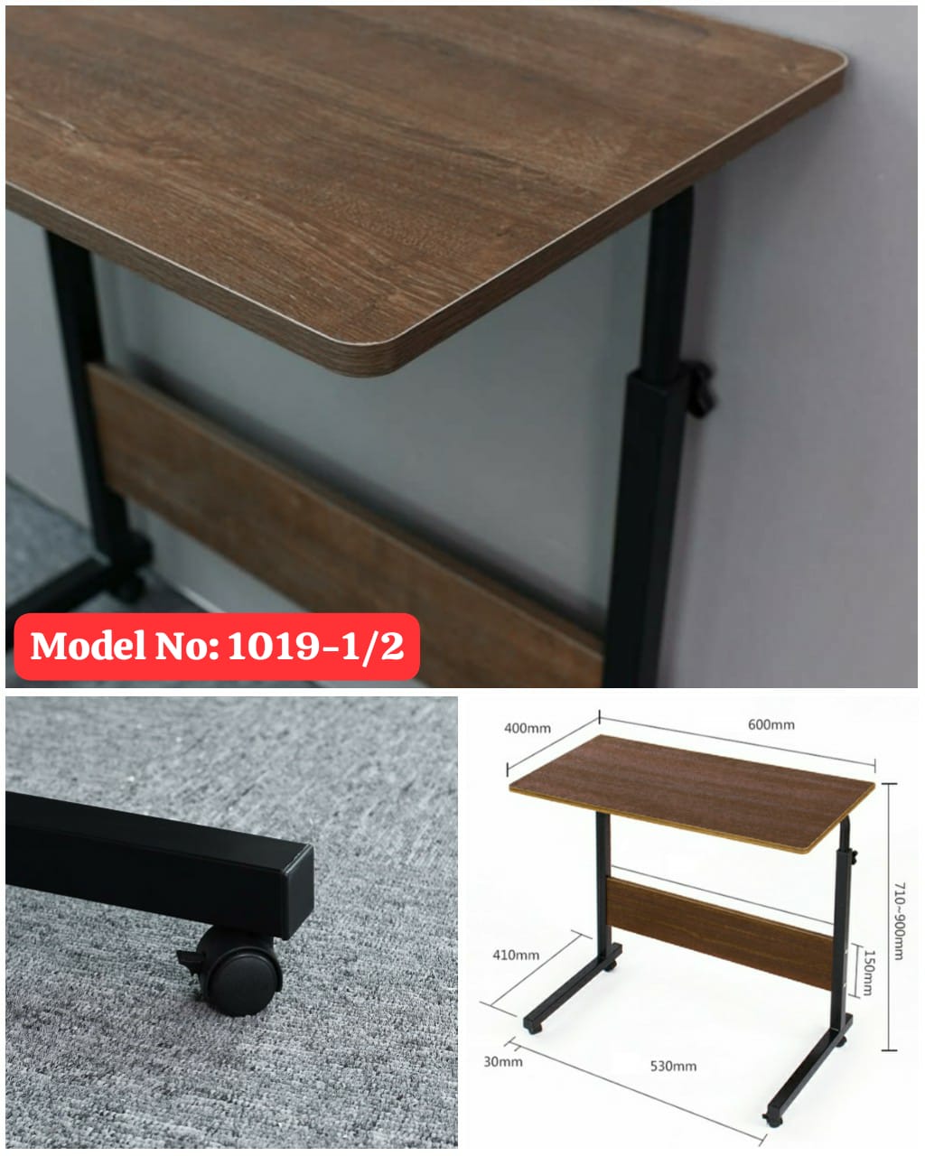 Adjustable laptop table