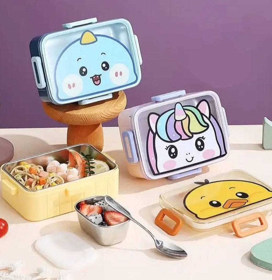 Stainless lunch box with spoon