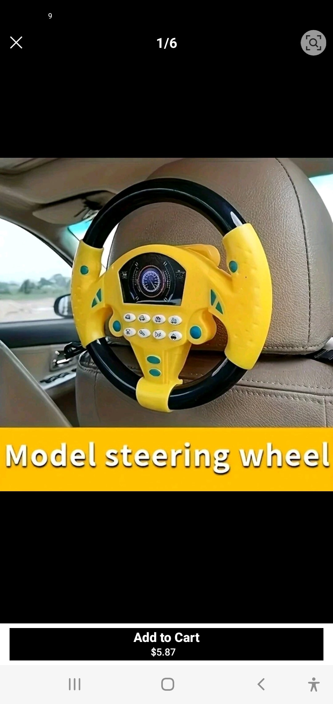Steering wheel toy for kids