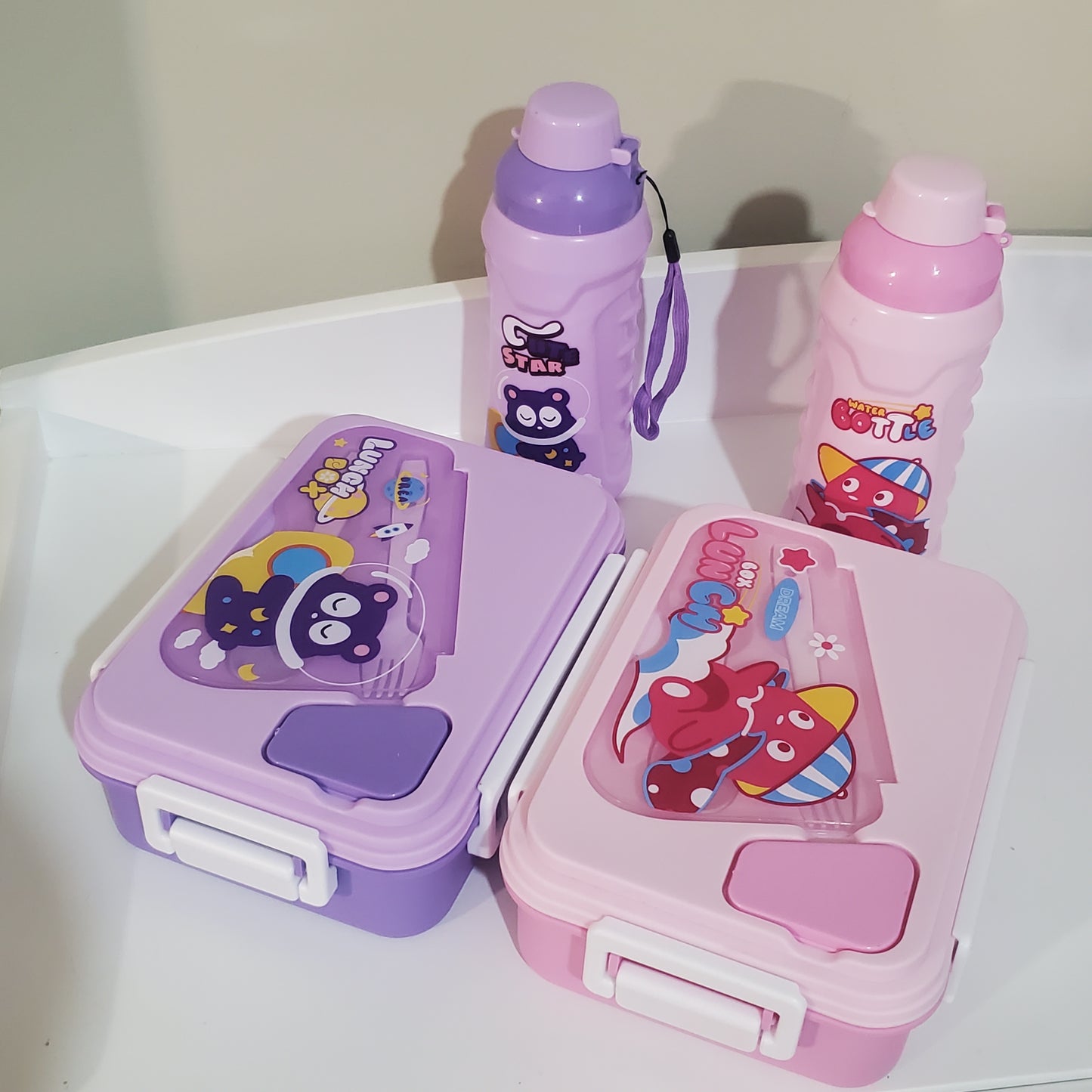Lunch box and bottle set