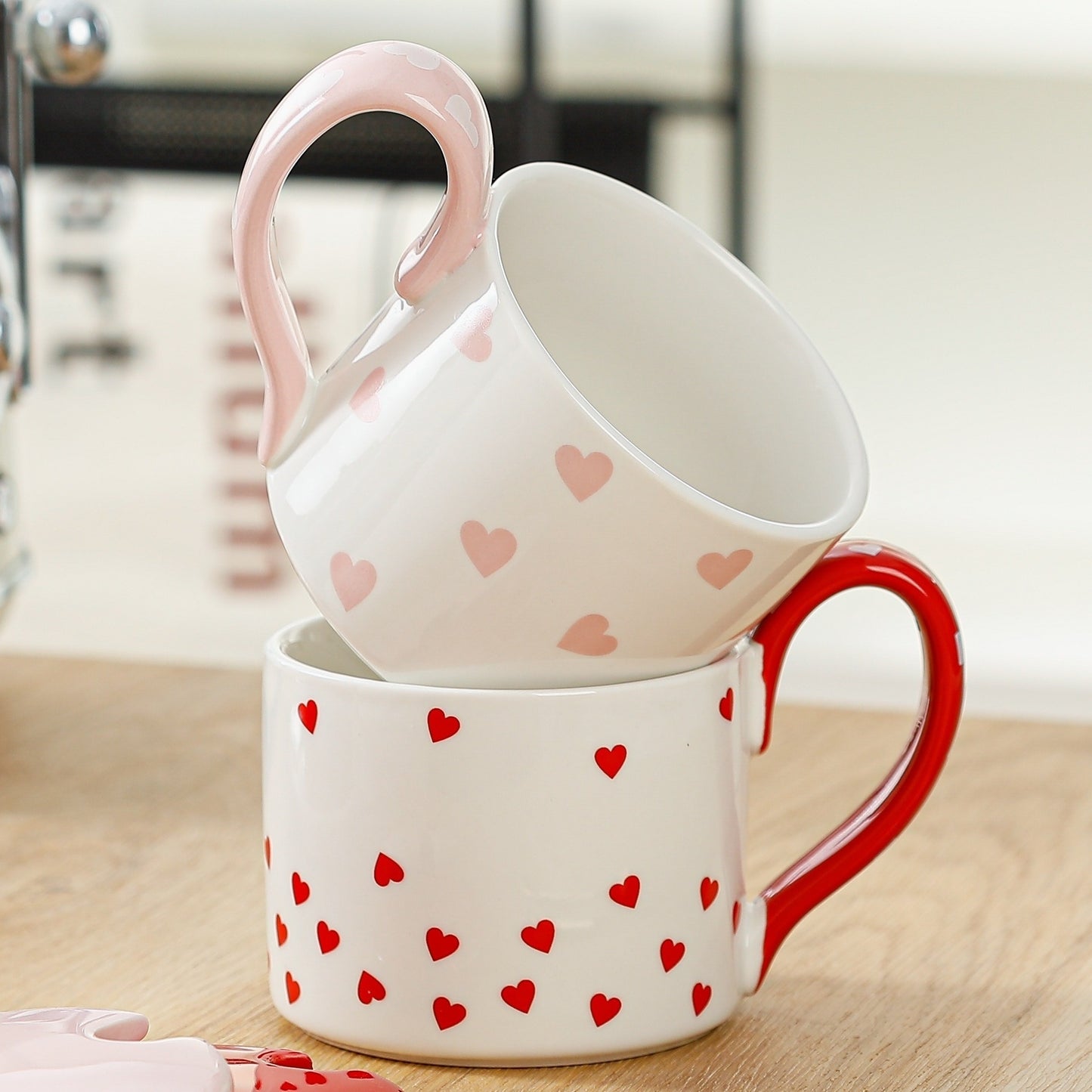Hearts design mug