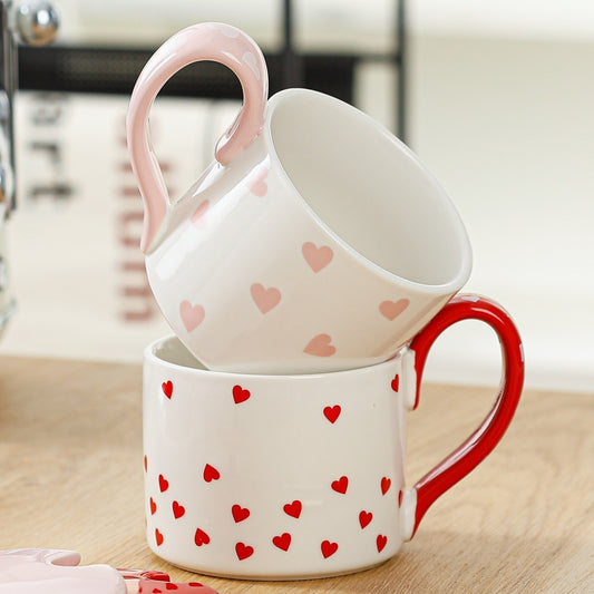 Hearts design mug