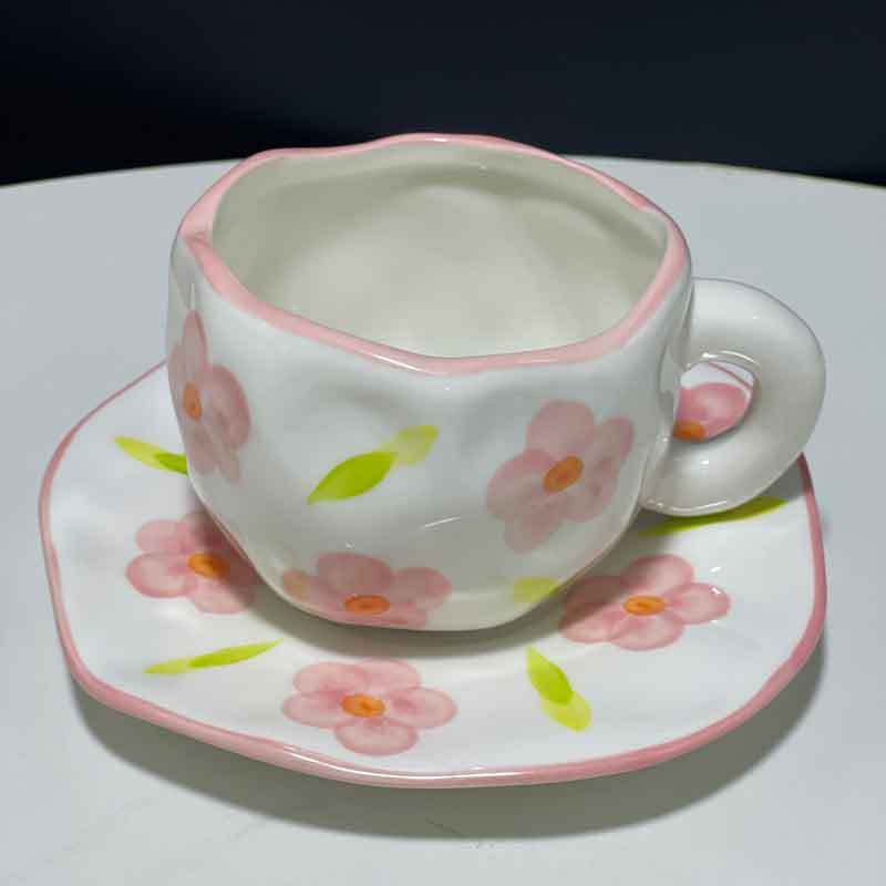Handmade flower mug