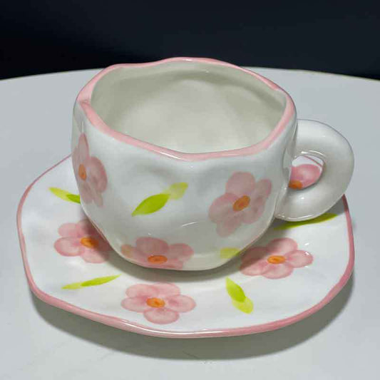 Handmade flower mug