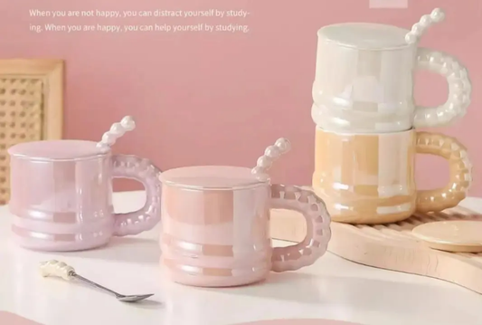 Ceramic pearl hand mug