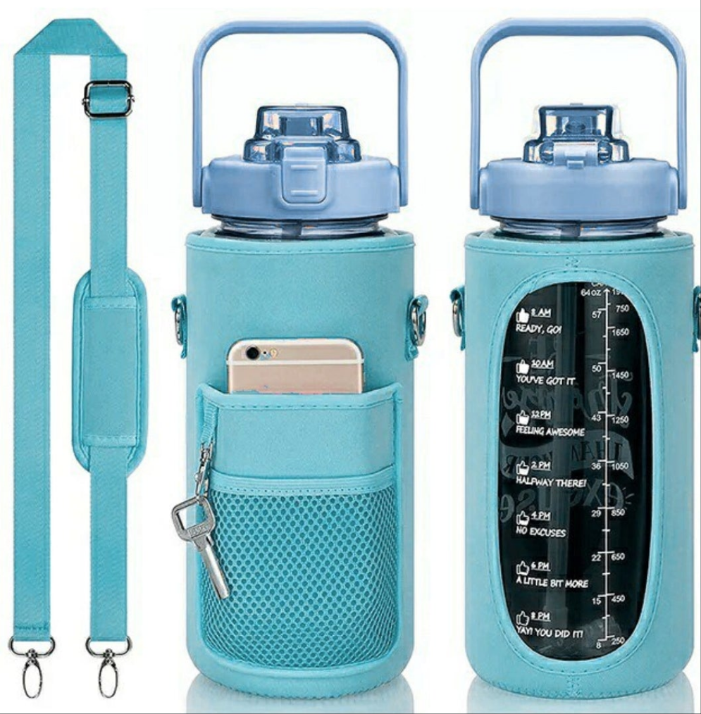 Gallon water bottle with cover