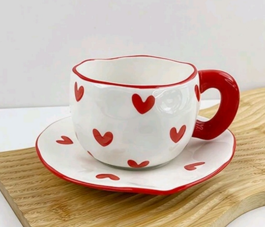 Hearts handmade design mug