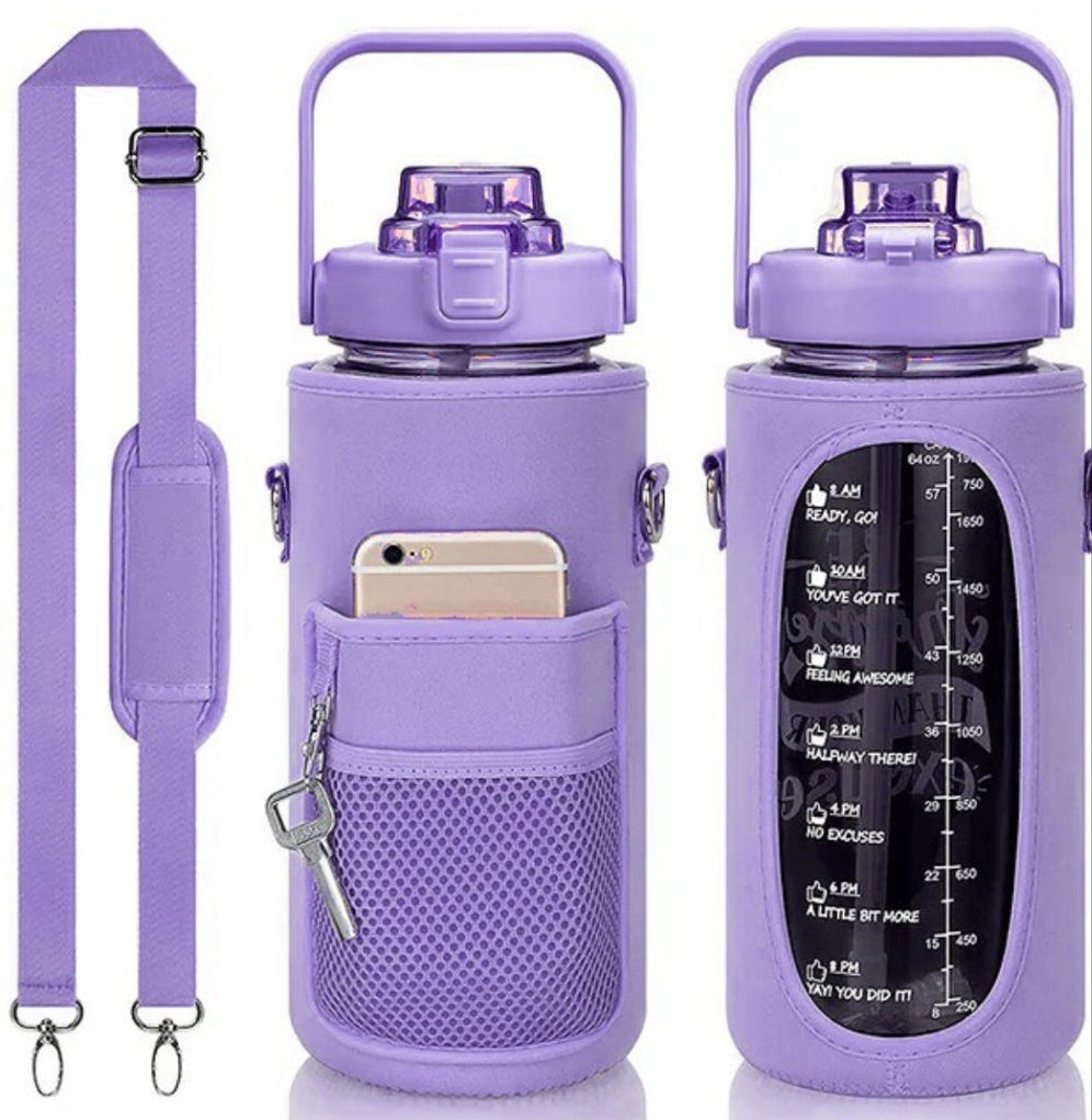Gallon water bottle with cover