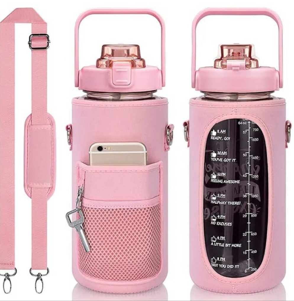 Gallon water bottle with cover
