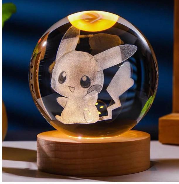Crystal ball night light  pikachu