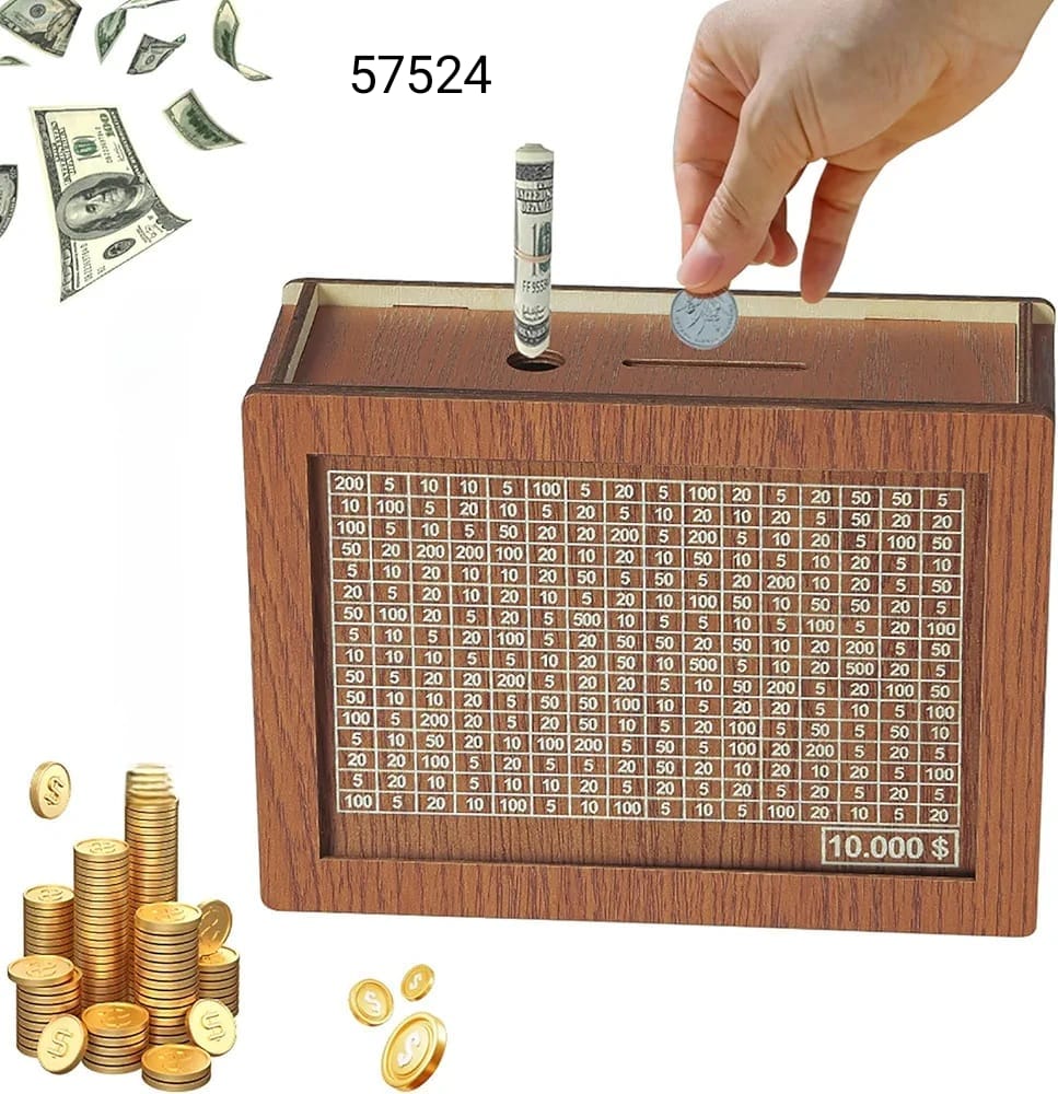 Money wooden bank