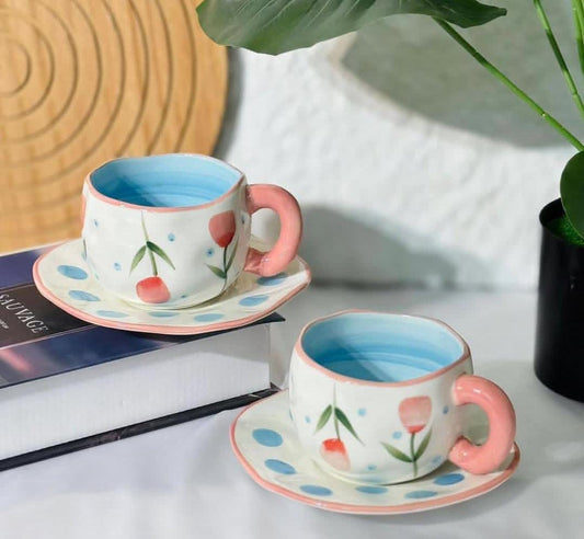 Tulip Flower design large mug