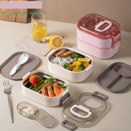 Large Stainless lunch box 2 layers