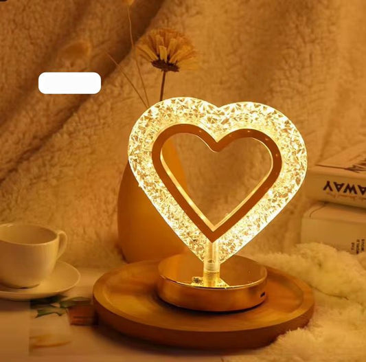 Crystal light heart and butterfly shape