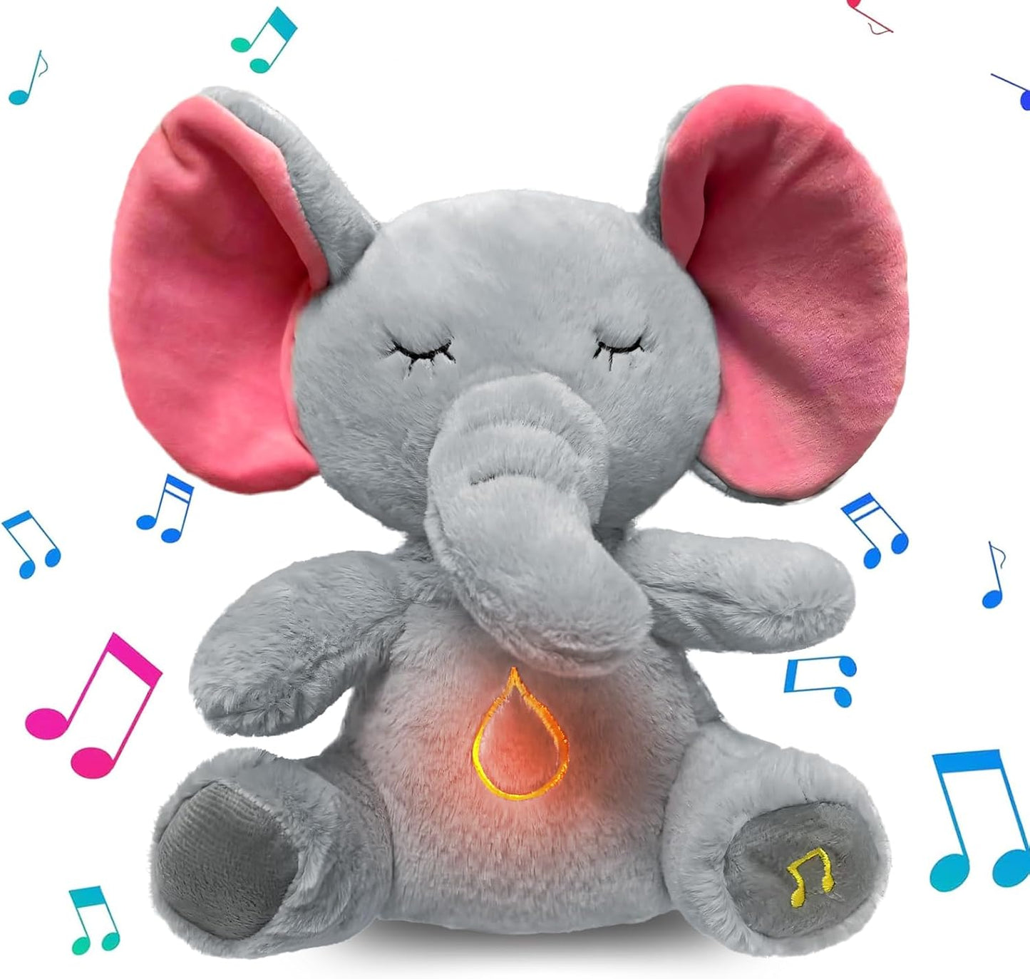 Breathing elephant plush toy