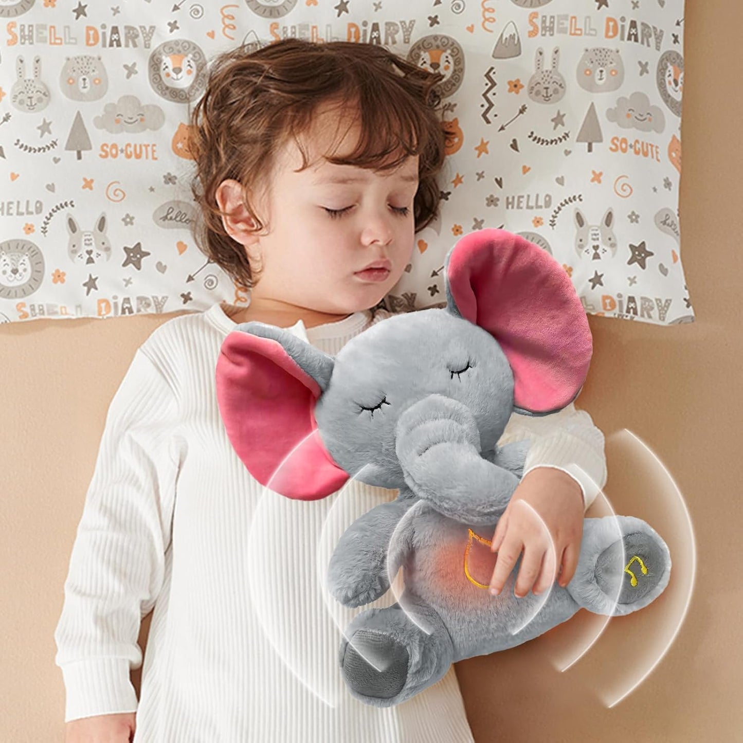 Breathing elephant plush toy