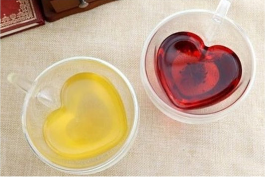 Heart-shaped double glass - Rimelyn