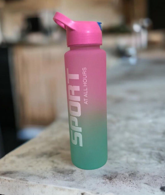 Plastic bottle 1000 ml with straw -1