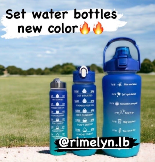 Water bottle set of 3