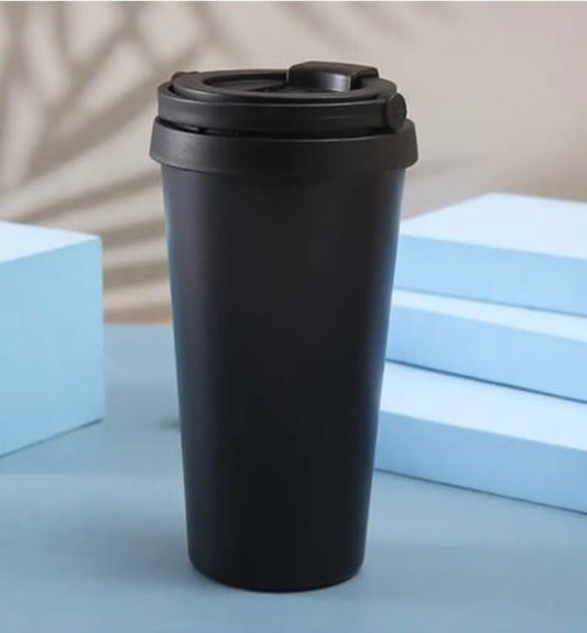 Matte black stainless steel vacuum insulated mug