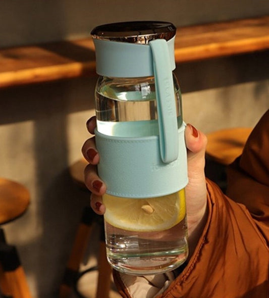 Glass water bottle