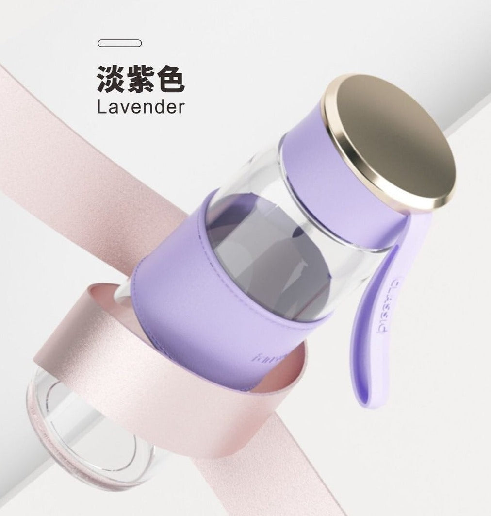 Glass water bottle