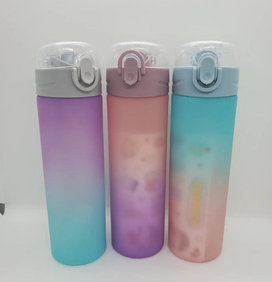 Plastic bottle with straw
