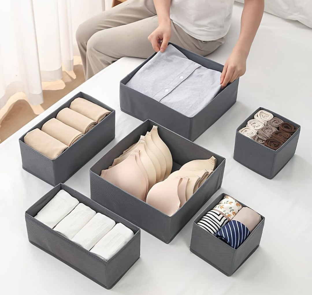 Set of 6 square storage box