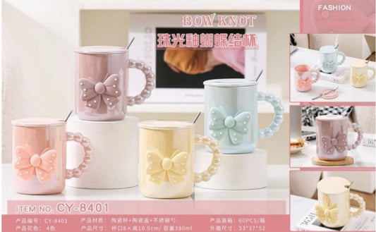 Ceramic pearl handed mug