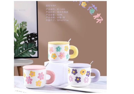 Ceramic floral mug