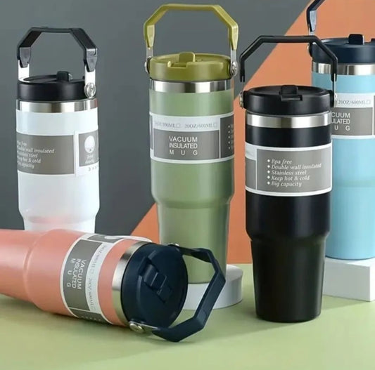 Stainless bottle with straw