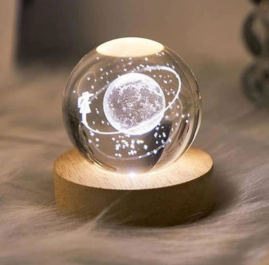 Crystal ball night light ballerine