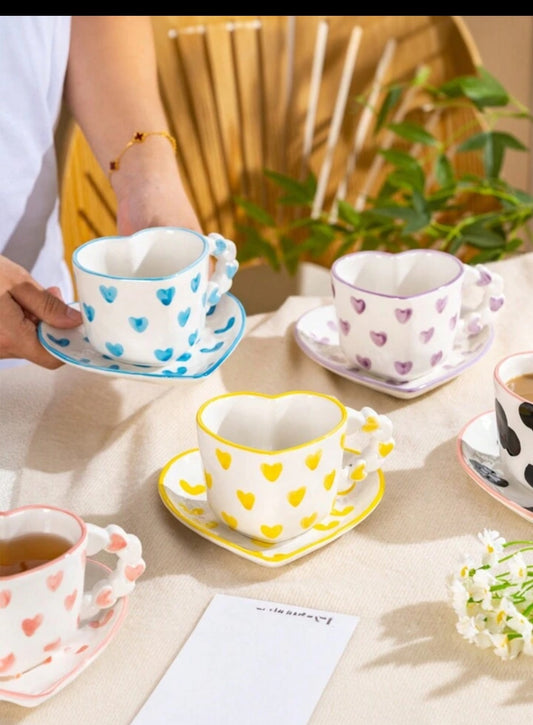 Hearts design mug
