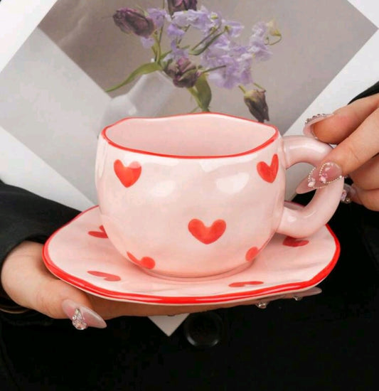 Hearts design mug