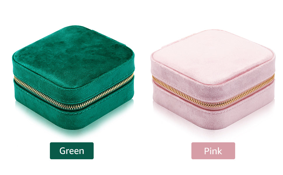 Velvet jewelry travel box organizer