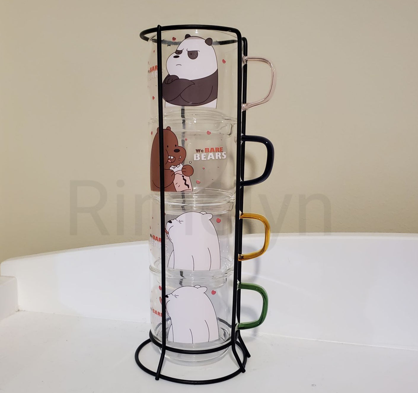 Bare bears cups set of 4