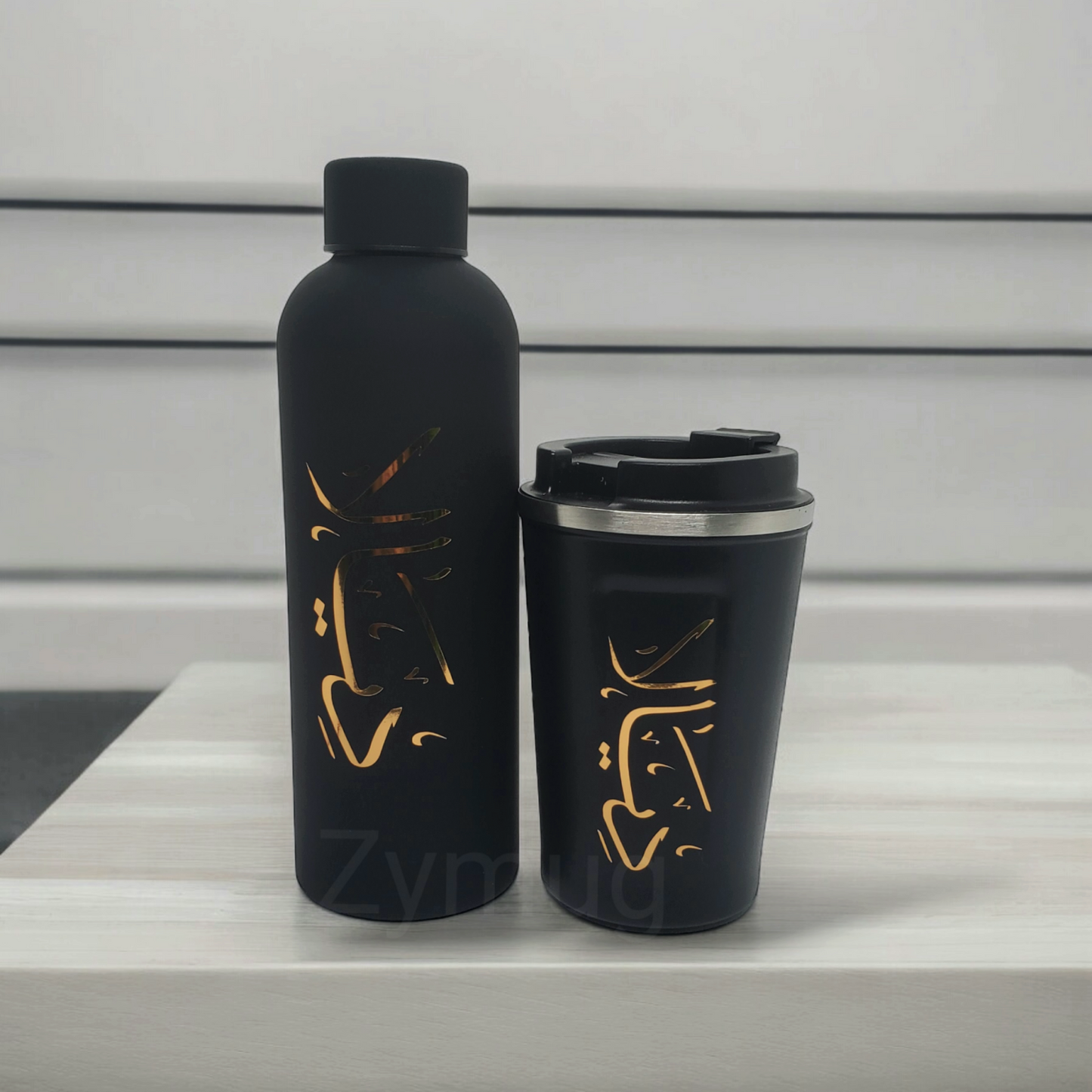 Customized set of stainless steel bottle & mug