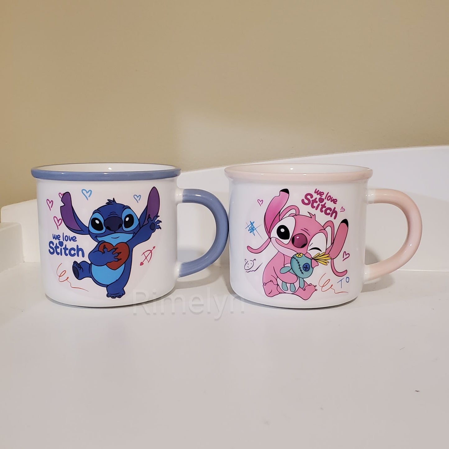 Stitch and angel cups