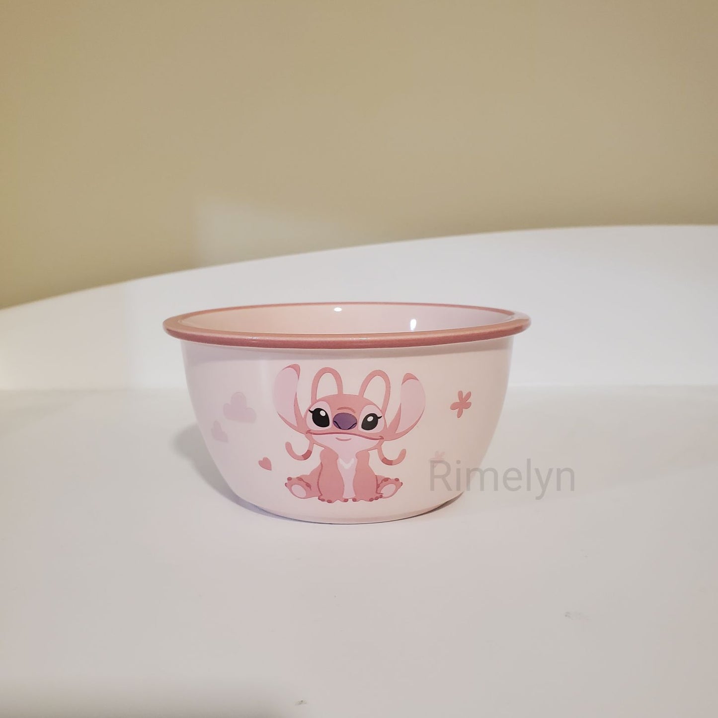 Stitch and angel soup bowl
