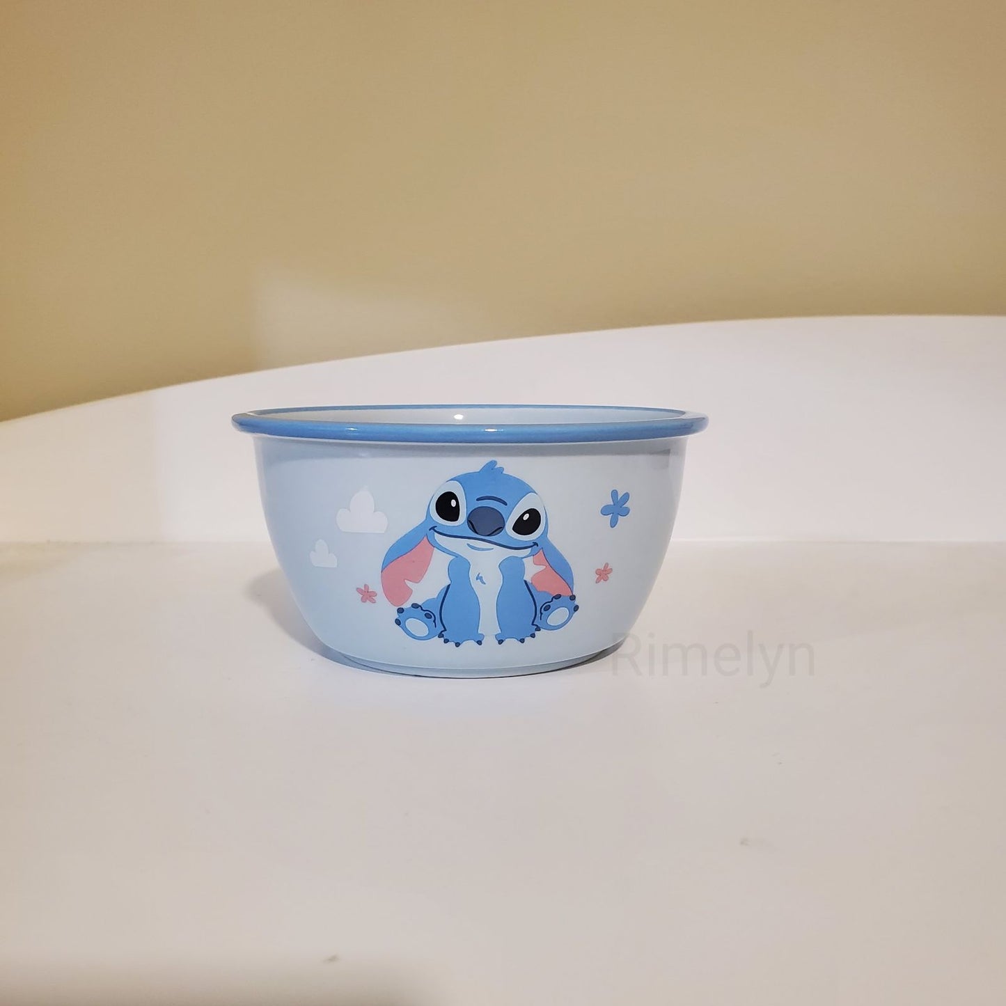 Stitch and angel soup bowl